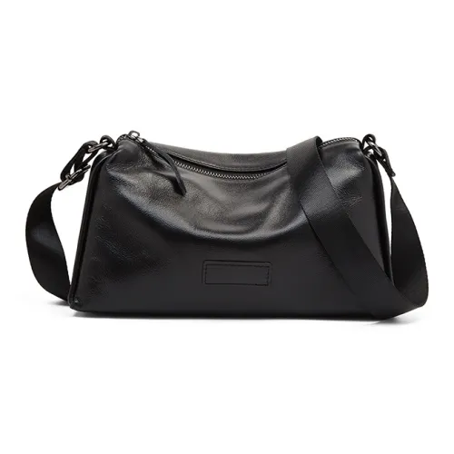 Old Man's Head Сумка через плечо из натуральной коровьей кожи женская черная