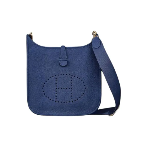 HERMES Maurice Телячья кожа Сумка через плечо Женская 73 BLEU Saphir Сапфир Синий