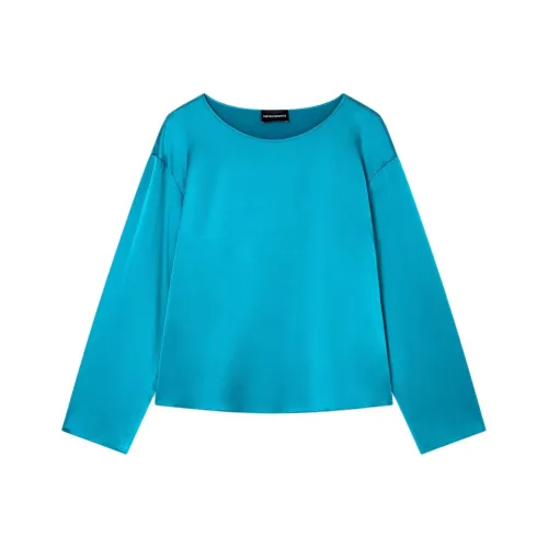 EMPORIO ARMANI Blue Women's Shirts EMPORIO ARMANI Синие Женские Рубашки