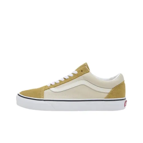 Vans Old Skool Скейтборд Кроссовки Унисекс Бежевый Желтый