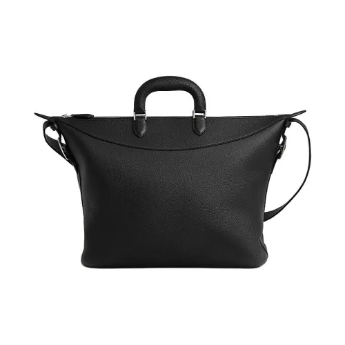 HERMES Etriviere Коровья кожа Togo Сумка Женская 89 Черный