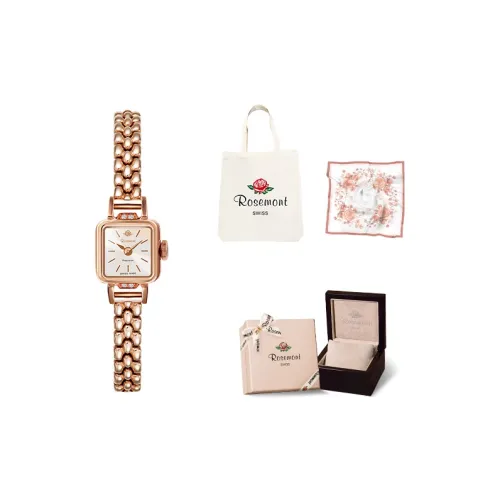 Rosemont Кварцевый механизм Женские часы Белый циферблат Корпус из нержавеющей стали Ремешок из нержавеющей стали