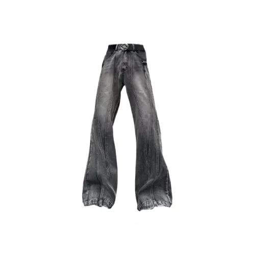 Kung Fu Snake Черный Серый Цвет Унисекс Джинсы