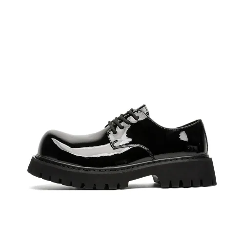 JUMP FISH Повседневные кожаные туфли Мужские Черные