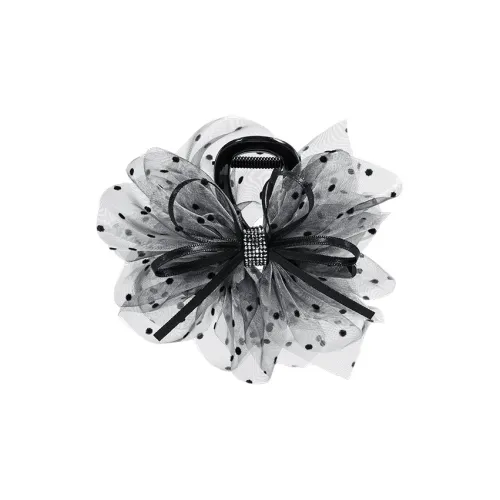 ROYALSASA Шелковый шифон искусственный кристалл заколки для волос женские