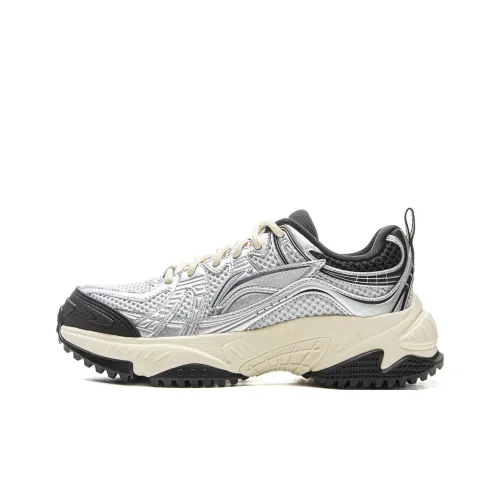 LINING QIXING V2 Амортизаторы Slip Устойчивый к истиранию Низкий Топ Casual Женские Серебристый Черный