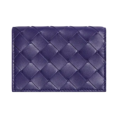 Bottega Veneta Телячья кожа Держатель для карт кошелек Мужской Фиолетовый Светло-желтый