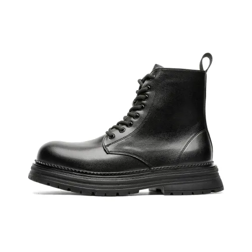 LINGPAO Короткий ботинок Martin мужской черный