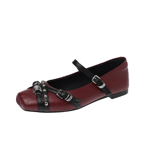 RAPHAEL SONA Туфли Мэри Джейн с плоской подошвой 1CM женские