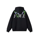 Чёрный с фиолетовым цветочным.