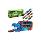[Подарочная коробка Набор 12 машин] Синий динозавр, едящий машину, запуск/едение трансформация/упаковка