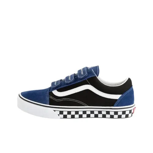 Vans Old Skool V Скейтборд Кроссовки Унисекс Синий Черный