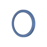 Рамка из металла + защитное стекло [заостренные края, синий]