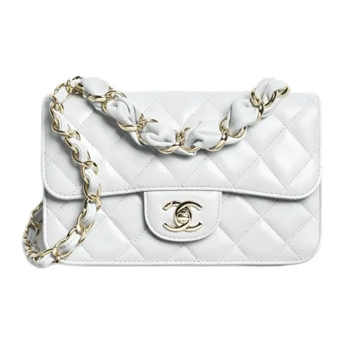 CHANEL Lambskin Сумка через плечо Mini Женская Светло-синяя