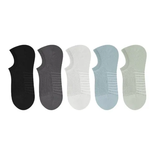 Lanza [5 Pack] Светло-синий + Светло-зеленый + Белый + Черный + Коричневый Мужские носки