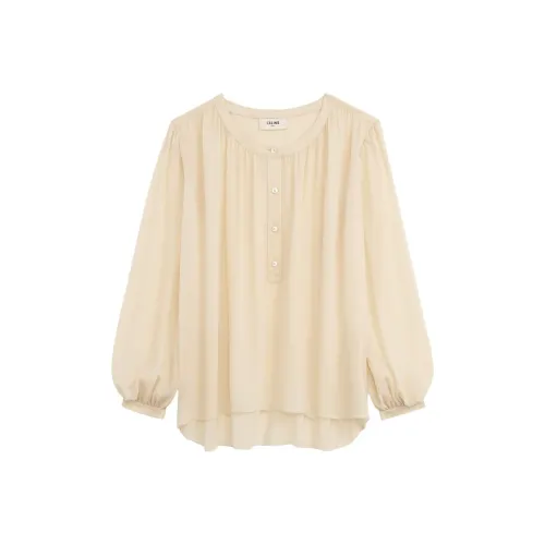 CELINE Бежево-желтые женские рубашки