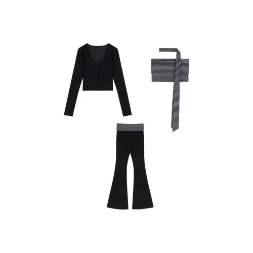 Meanalot Черный Женские Повседневные Костюмы