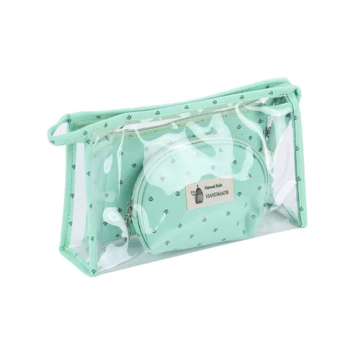 XZAN 2025 Hot Export Корейский стиль хлопковая ткань трехкомпонентный комплект сумок набор для туалета прозрачные косметички