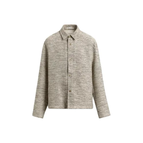 ZARA Телесный/Бежевый Мужские Куртки