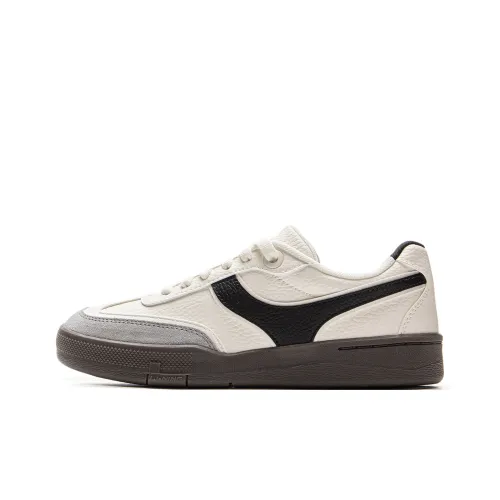 LINING Glory 92s Устойчивые к истиранию Баланс Легкий Низкий Топ Скейтборд Кроссовки Женские Айвори Черный Ультраматовый Серый