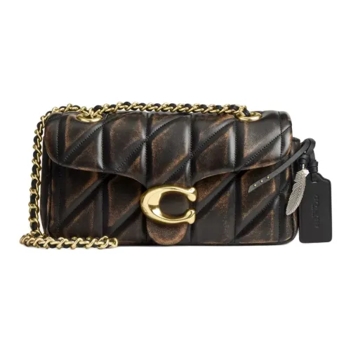 COACH Tabby Напп-Кожа Сумка через плечо Сумка на плечо Маленькая Женская Черная Коричневая