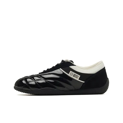 Senzubean Slip-resistant Abrasion-resistant Low Top Casual Unisex Satin Night Black Сензубеан Противоскользящий Устойчивый к истиранию Низкий Топ Повседневный Унисекс Сатин Ночной Черный