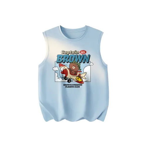 LINE FRIENDS Brown Bear Топ с короткими рукавами Унисекс