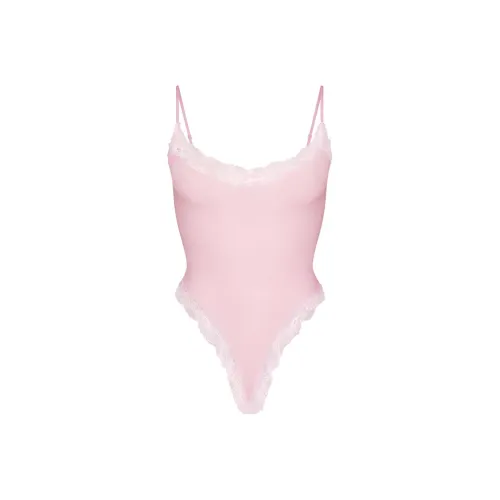 SKIMS Хлопок Кружево CAMI Комбинезон Женская Вишневый цветок Вишневый цветок