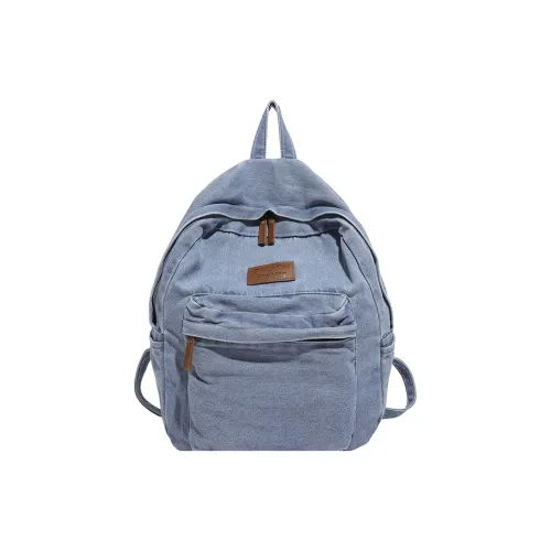 Villelon Denim Backpack Standard Unisex Light Blue Dark Blue Black Villelon Деним Рюкзак Стандартный Унисекс Светло-Синий Темно-Синий Черный