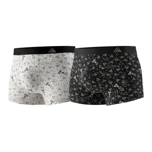 PEAK 2 упаковки Черный Светло-Серый Мужские боксер-шорты