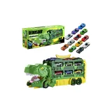 Подарочная коробка набор 12 машин, зеленый динозавр, едящая машину, запуск/едение трансформация, упаковочный
