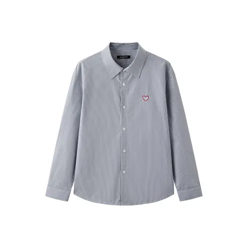 Gxg Jeans Темно-синие полосы мужские рубашки