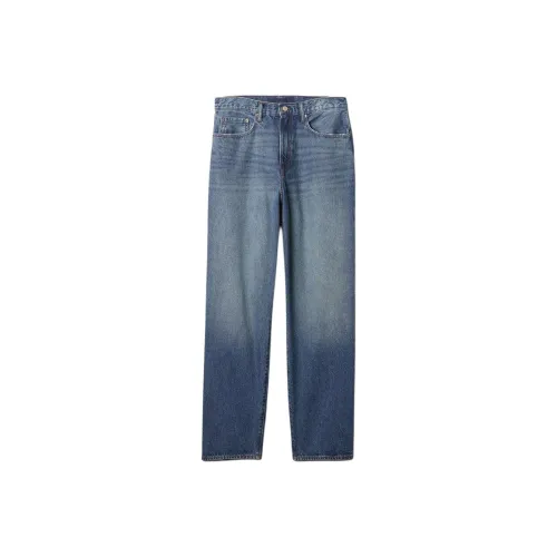GAP Темные промытые мужские джинсы