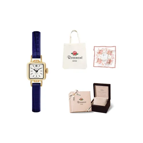 Rosemont Кварцевый механизм Женские часы Швейцарские Наручные часы Белый циферблат Натуральная кожа Ремень