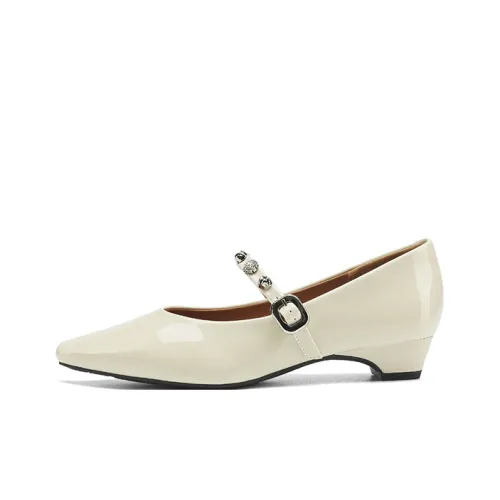 FIVE PLUS Туфли Мэри Джейн с грубым каблуком 3 см женские