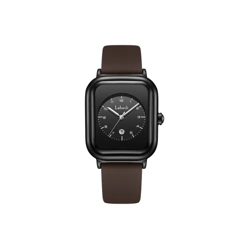 Labaoli Кварцевый механизм силиконовый ремешок женские часы черный циферблат