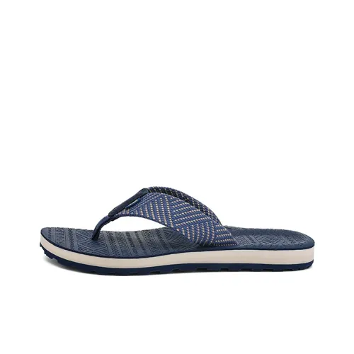 ZVA Устойчивый к истиранию Быстросохнущий Шлепанцы Женские Морской синий Бежево-желтый