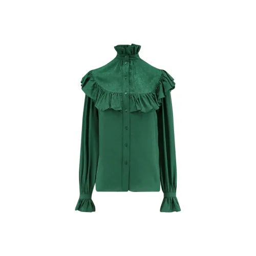 SAINT LAURENT Изумруд Женские Рубашки