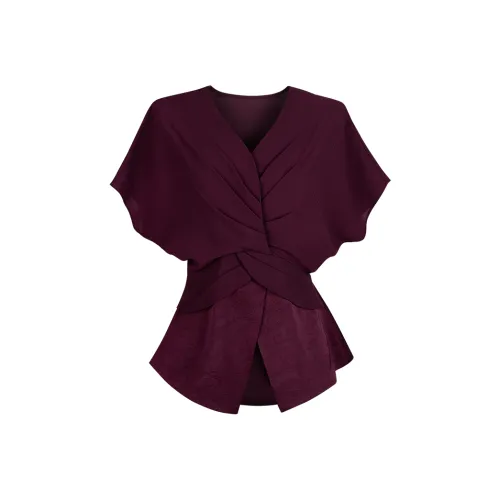 Tang Xi Рубашка с утяжкой на талии похудение утонченный топ женский