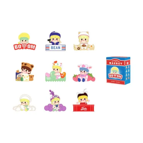 POP MART Little Sweet Bean Supermarket Коллекция Магниты для холодильника Слепые коробки 1 Mystery Коробка Целая коробка OF 9 шт