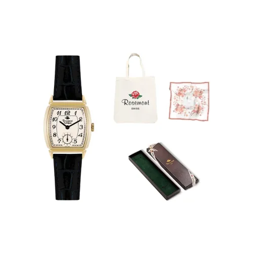 Rosemont Кварцевый механизм Женские часы Бежевый Циферблат часов Корпус из нержавеющей стали Ремешок из натуральной кожи