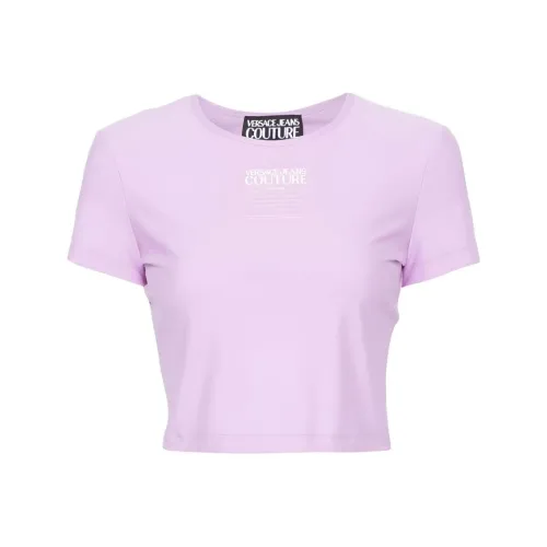 VERSACE JEANS Стандартная T-рубашка Женская Светло-фиолетовая