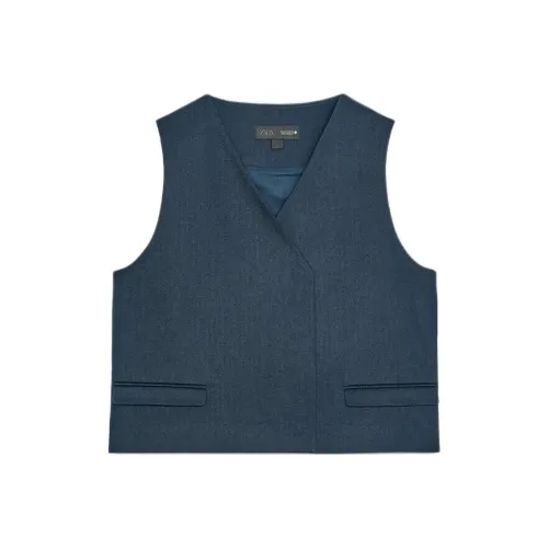 ZARA ZW Series Морской синий Женские Майки