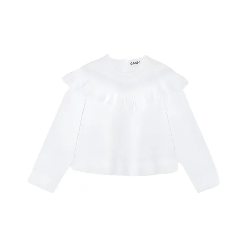 GANNI Bright White Women's Shirts