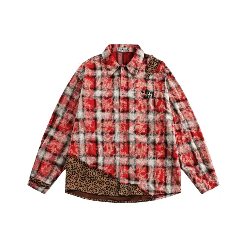 H YXIANG Огненно-красные Женские Рубашки