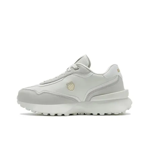 KSWISS Противоскользящая Термозащищённая Низкий Верх Повседневная Обувь Женская Белая Золотая