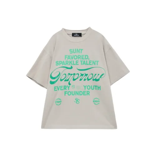 SUNTOMORROW T-рубашка 2025 Лето Черный Бежевый Розовый Подростки