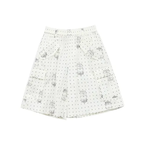 SUNTOMORROW 2025 Летние шорты для подростков белая основа черный текст