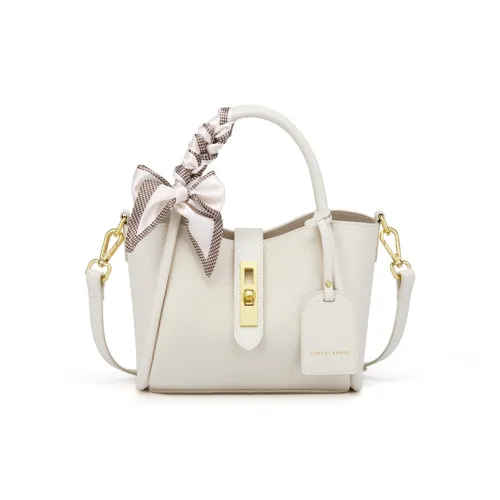 CinvaiKrose Сумка из коровьей кожи сумка с крыльями сумка через плечо портативная сумка-корзина средний размер женская цвет экрю