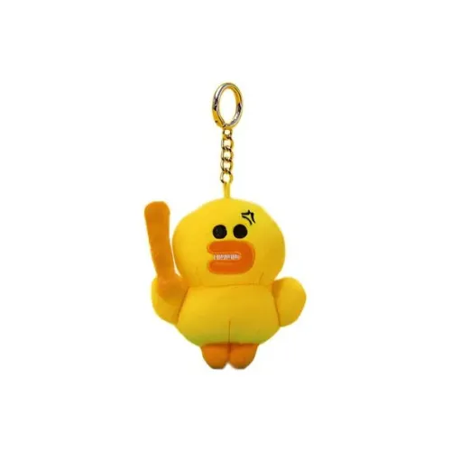 LINE FRIENDS Brown Bear Sally Chicken Classic Retro Collection Plush Charm Bun Shaped Charm